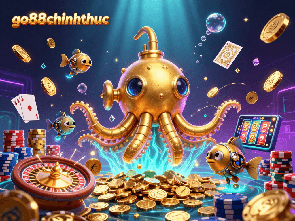 Experience thrilling gameplay with go88chinhthuc's colorful underwater casino adventure, featuring vibrant characters and exciting elements.