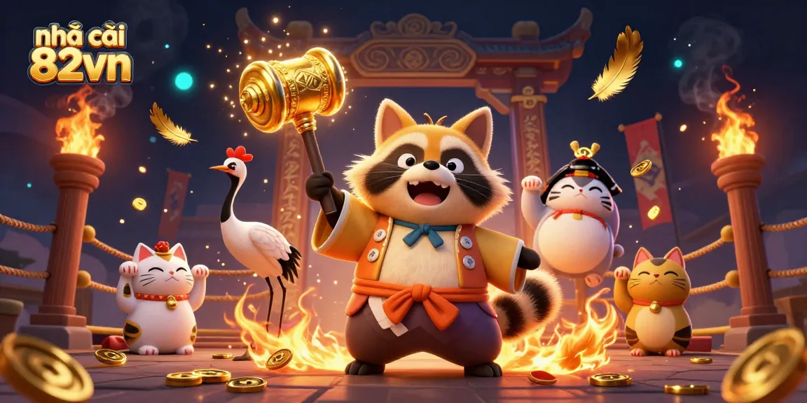 Engage in thrilling gameplay at nhà cái 82vn with unique characters in an energetic casino scene.