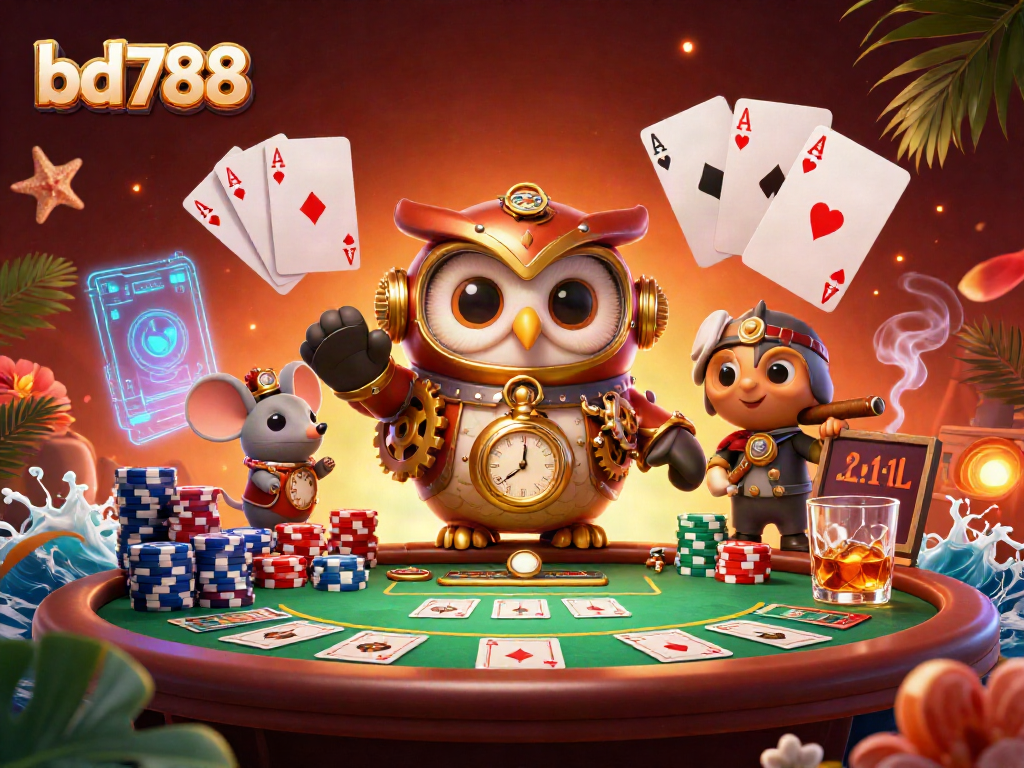 Engage in thrilling gameplay with bd788 at a vibrant Victorian-themed poker table.