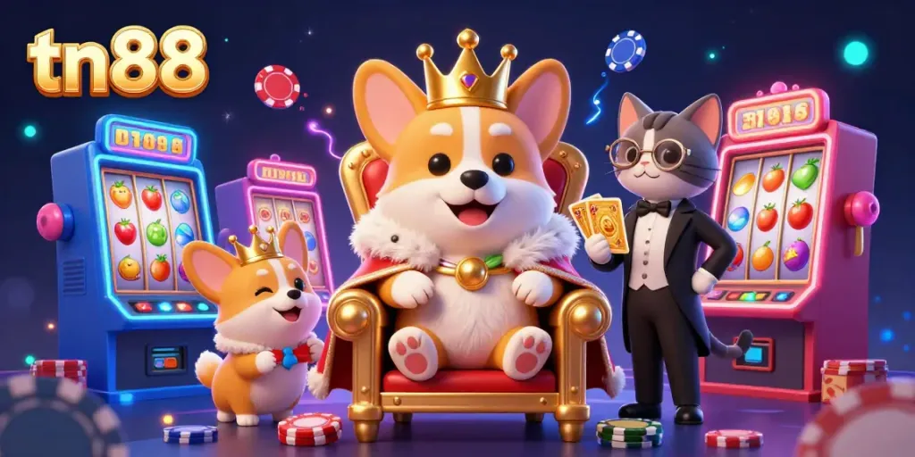 Experience the excitement at tn88 with royal corgis and vibrant slot machines for epic wins.