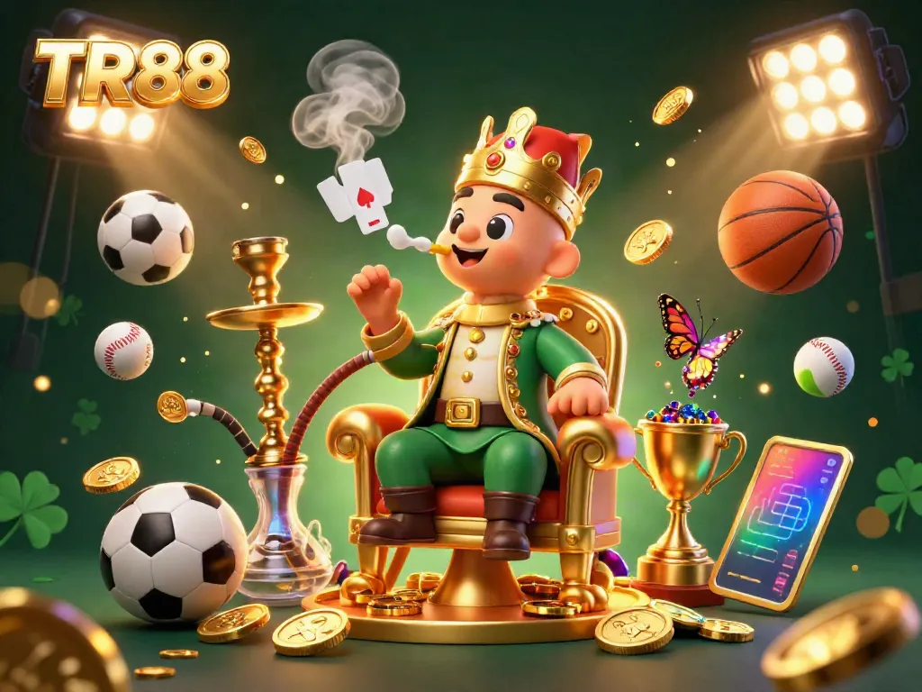 Experience thrilling gameplay with TR88, featuring cartoon characters and dynamic sports betting elements.