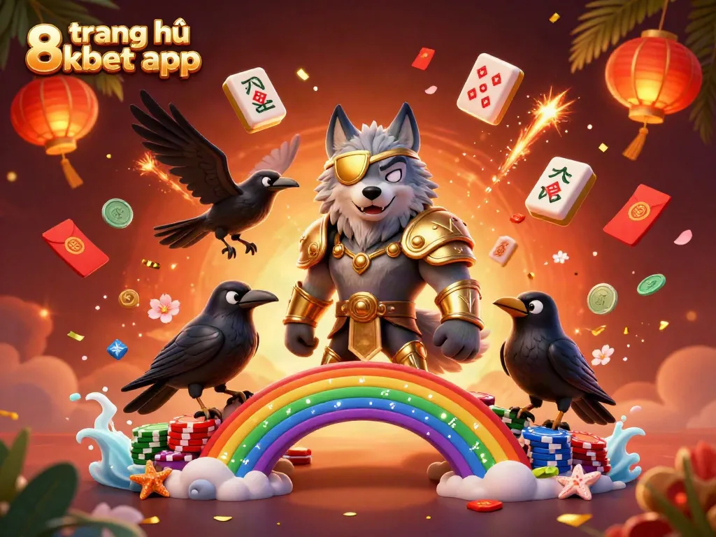 Engage with the vibrant scene showcasing the trang chủ 8xbet app through 3D characters and dynamic casino elements.