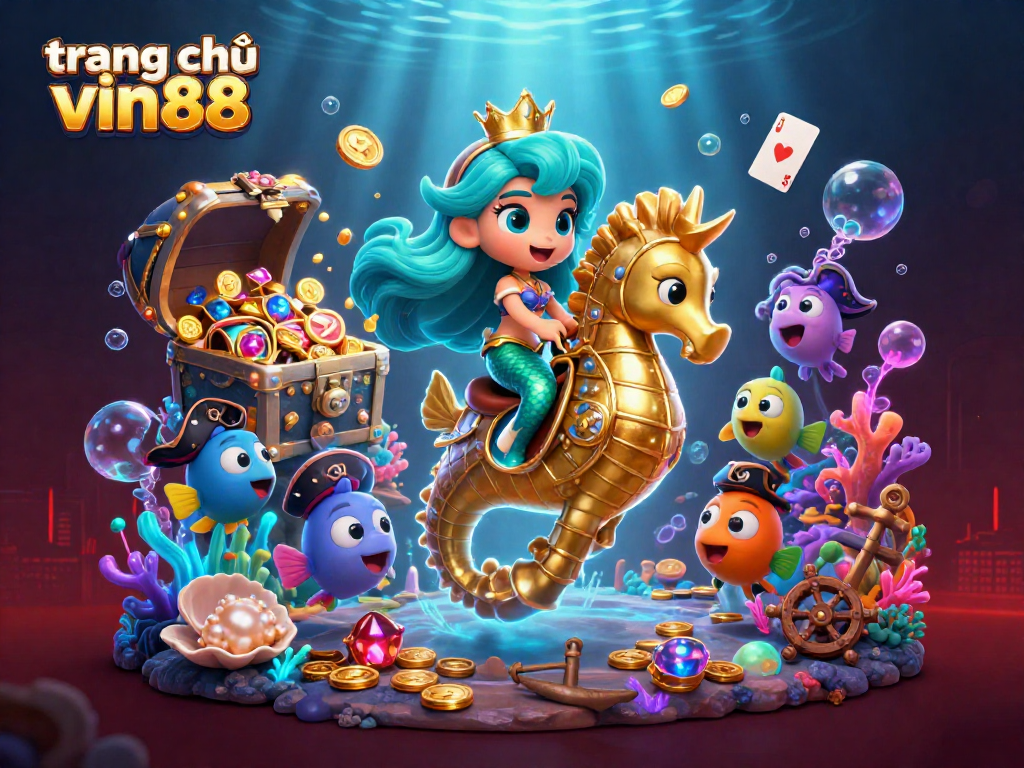 Experience the thrilling gameplay of trang chủ vin88 with vibrant characters in a dynamic casino underwater scene.