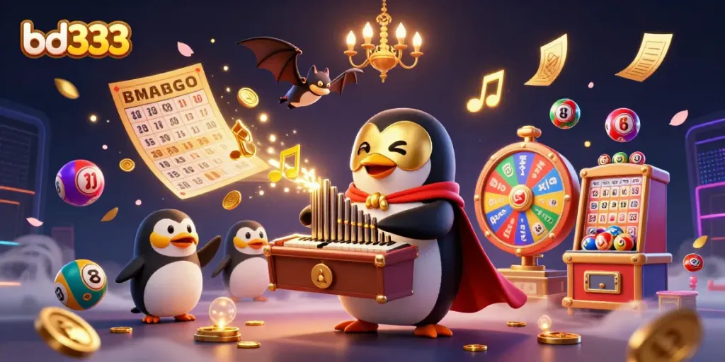 Experience excitement with bd333's vibrant 3D casino illustration featuring dynamic gameplay and gold coins.