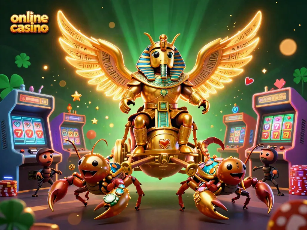 Play exciting games at the best online casino with engaging characters and casino elements.