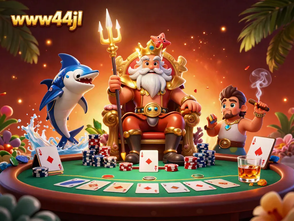 Experience thrilling gameplay at www44jl with Neptune and exciting poker action in an immersive 3D scene.